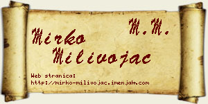 Mirko Milivojac vizit kartica
